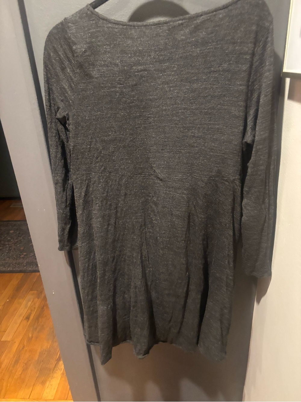 Eileen Fisher Charcoal Long Sleeve Swing Dress
